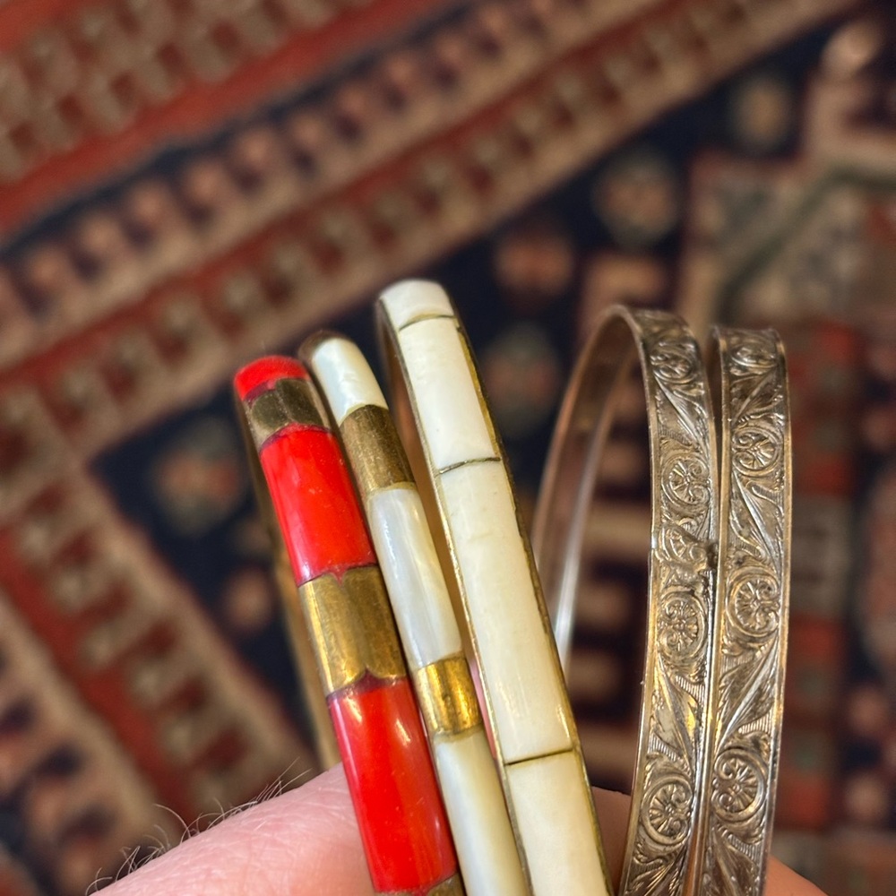 Five Vintage Bangles - image 3